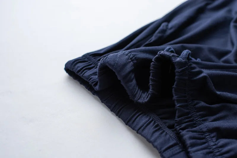 Modal Cotton Pajamas Suit Summer Men's Thin Loose Short-sleeved Shorts.