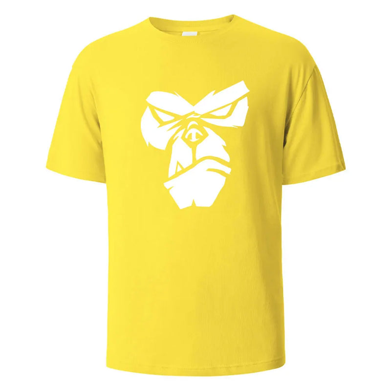 Gorilla Face Funny Print T-Shirt Summer Tees For Men Women.