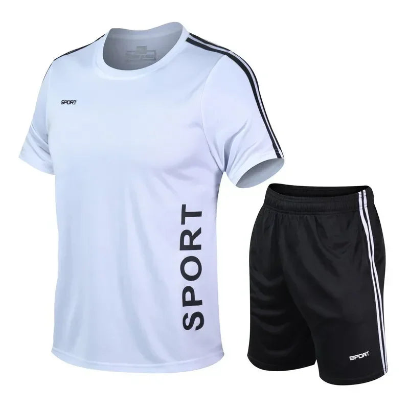 Men Running Summer Latest Sportswear Polyester Printed T-shirt.