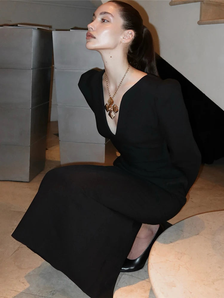 Kliou Casual Elegant Long Dresses Woman.