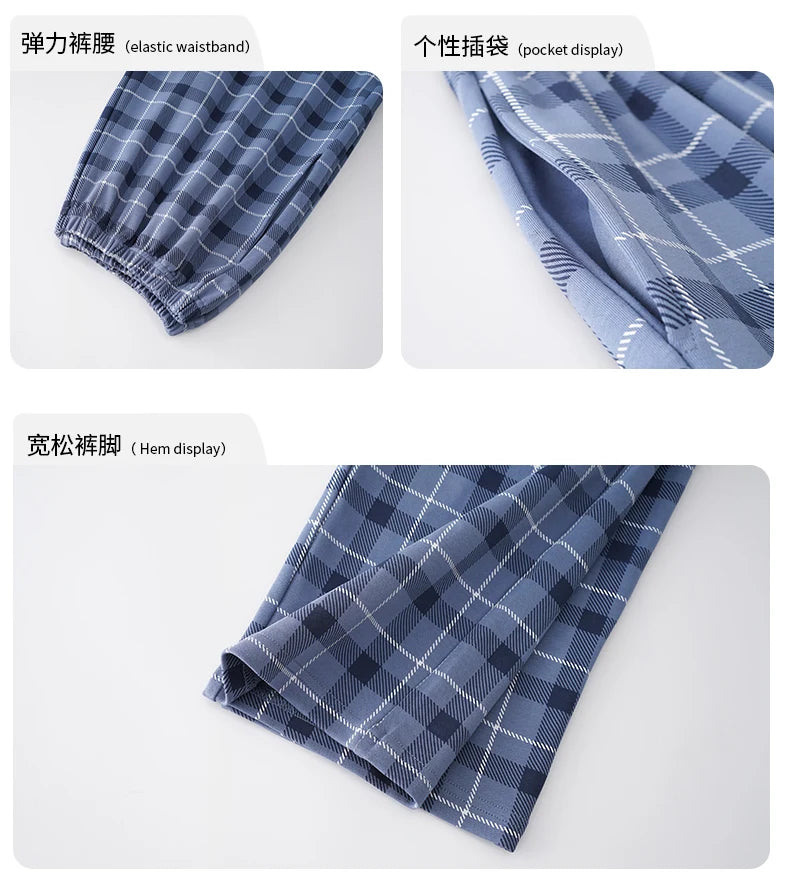 Smart Casual Boys Big Pajamas Set Autumn Winter.