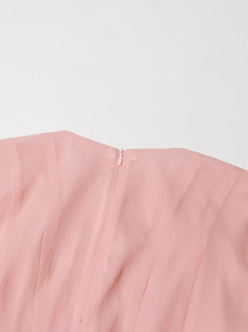 Women's Dress Irregular Pleated Patchwork Fashion.