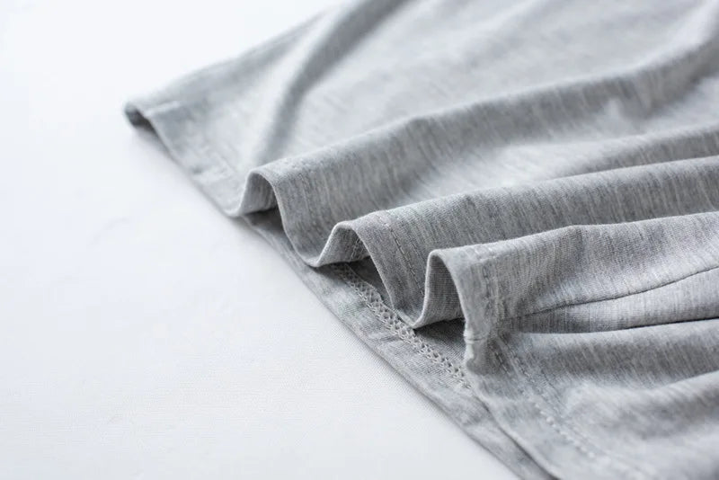 Modal Cotton Pajamas Suit Summer Men's Thin Loose Short-sleeved Shorts.