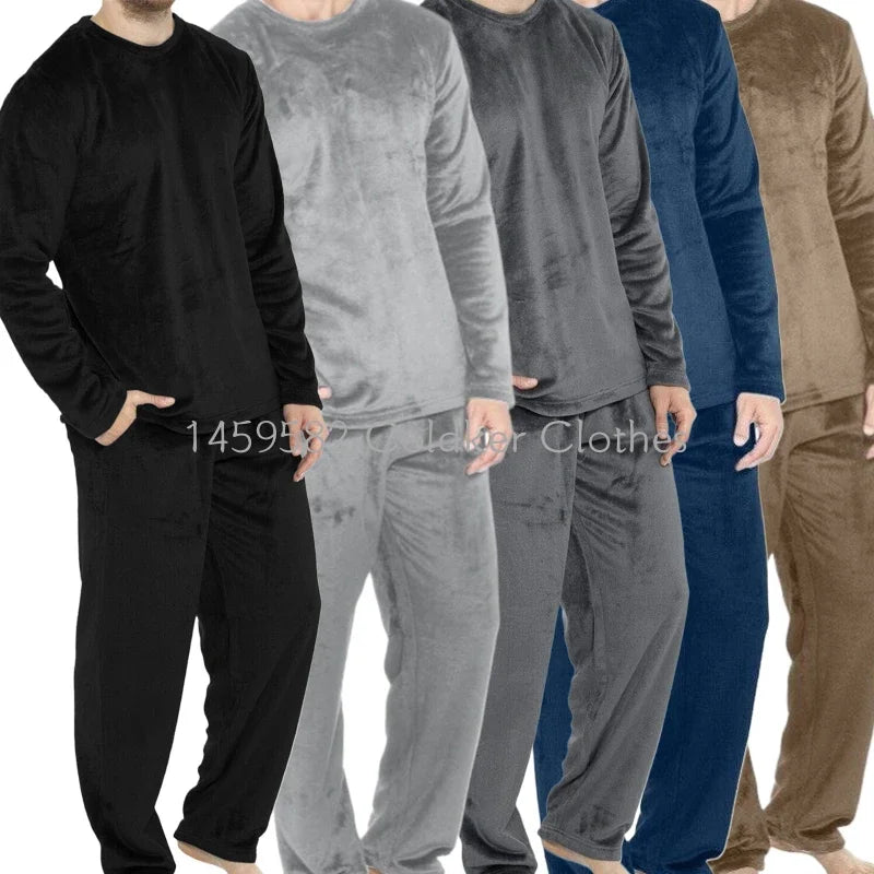 Winter Men's Suit Couples Coral Fleece Pajamas.