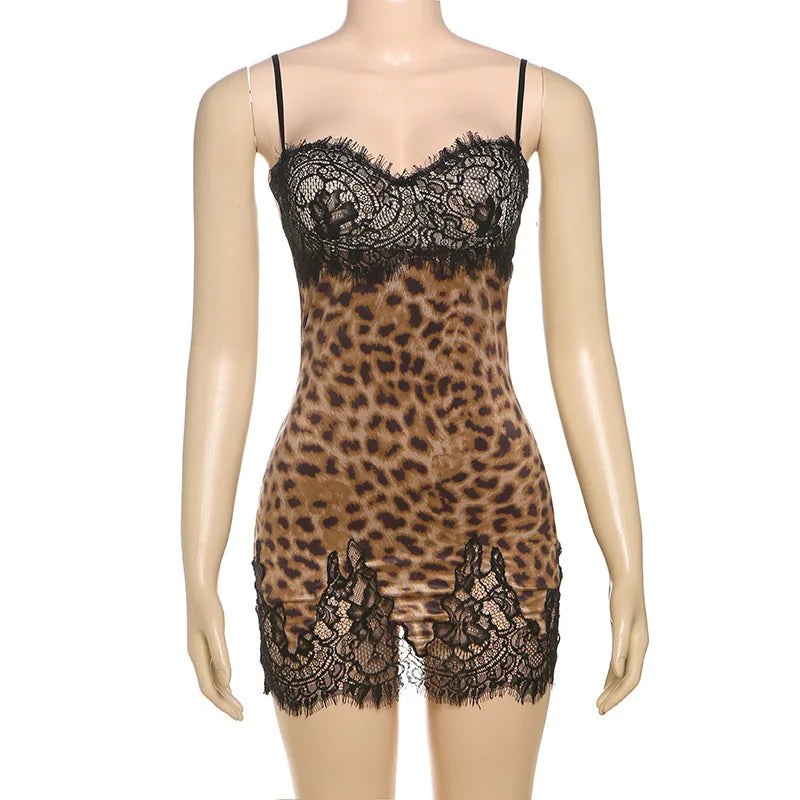 Women’s Mini Dress Spaghetti Strap High Waist Dress.
