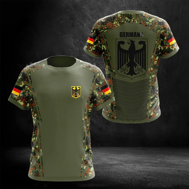 Men's T-Shirts Trend Digital Printing Casual Round Neck Short Sleeved.
