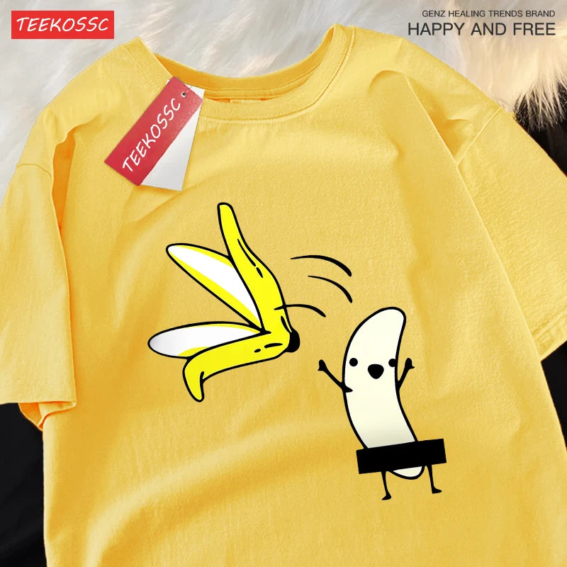Remove Banana Peels Men Women T-Shirts Oversized Tshirt Cotton Summer.