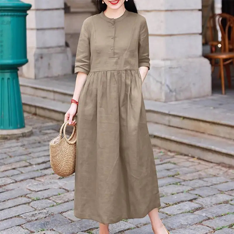 Women’s Elegant Commute Midi Dress.