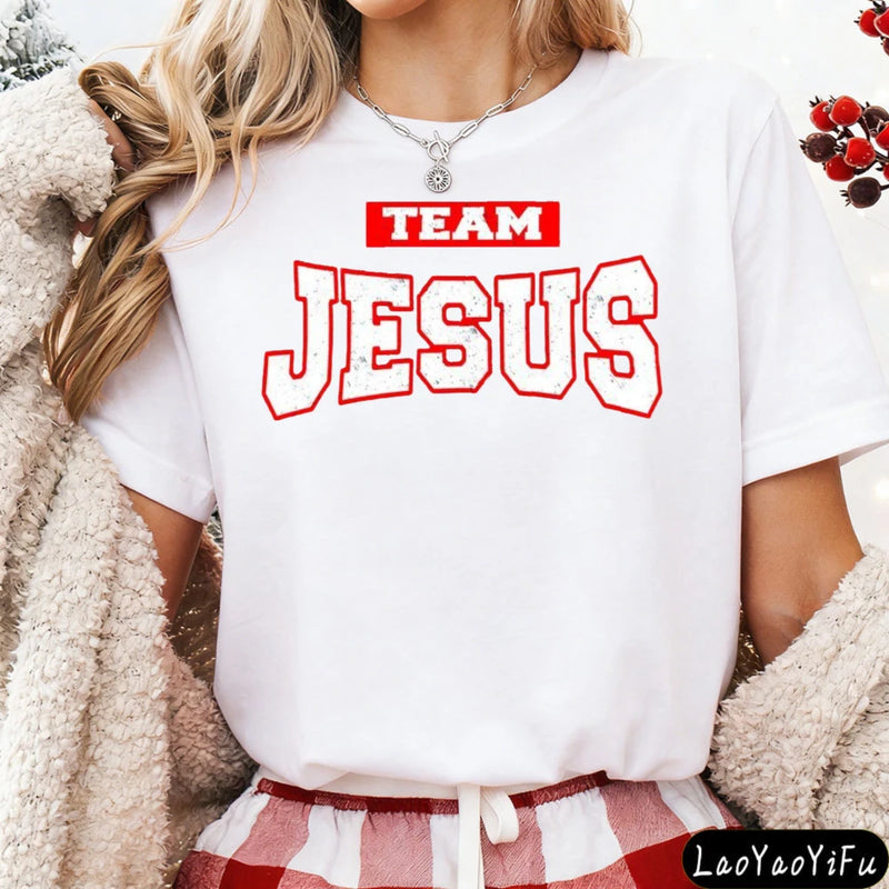 Vintage Team Jesus Funny Christian T-Shirt Christian Faith Unisex Clothing.