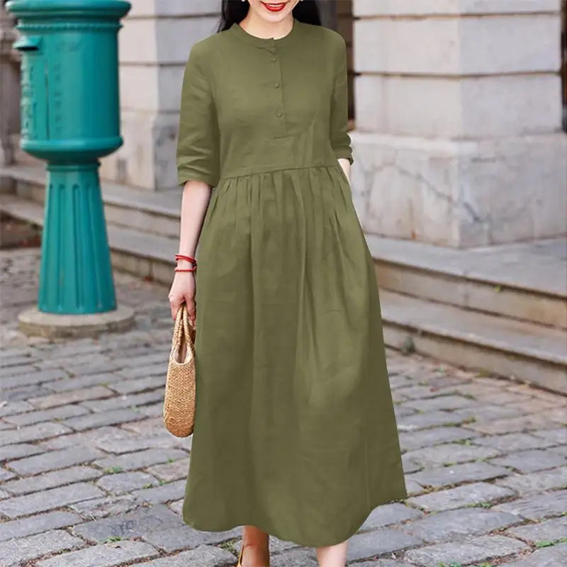 Women’s Elegant Commute Midi Dress.