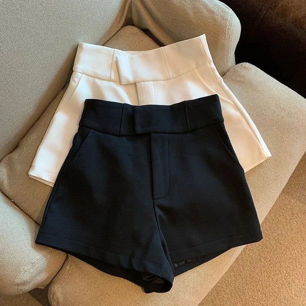 MEXZT Y2K Streetwear Black Shorts Women Elegant High Waist.