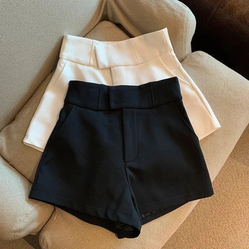 MEXZT Y2K Streetwear Black Shorts Women Elegant High Waist.