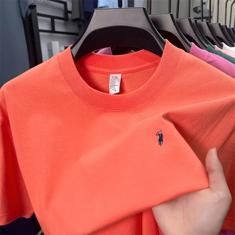 Men’s short sleeve T-shirt fashion brand Paul Pony embroidery summer.