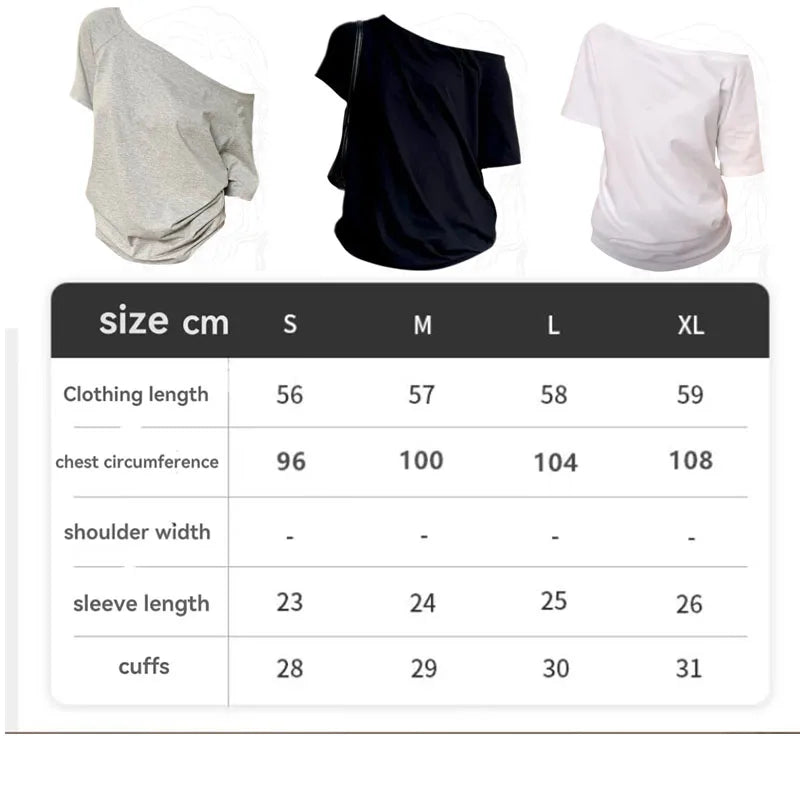 1pcs Summer Women Basic Model Solid Color T-Shirt Lady Short-Sleeved.