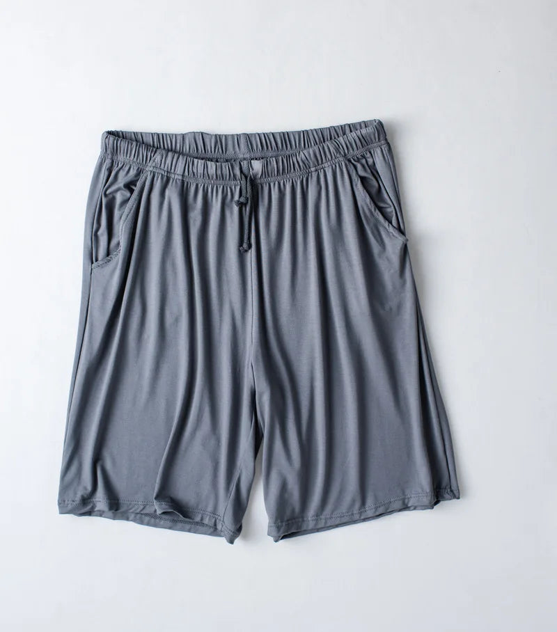Modal Cotton Pajamas Suit Summer Men's Thin Loose Short-sleeved Shorts.