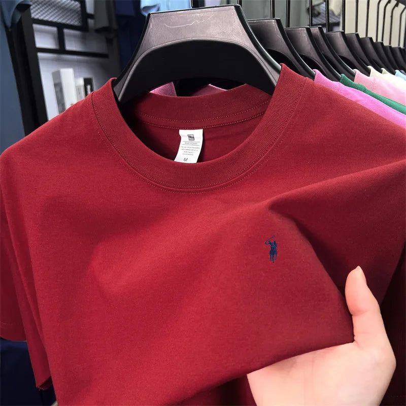 Men’s short sleeve T-shirt fashion brand Paul Pony embroidery summer.