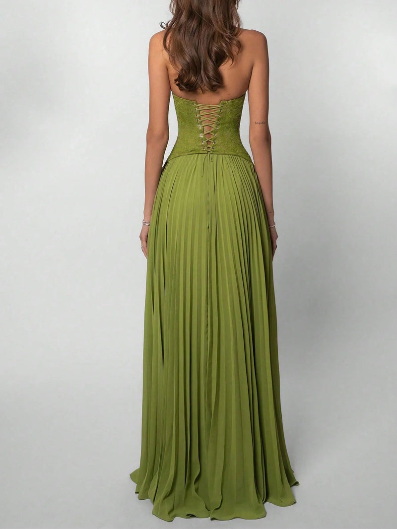 Fashion Sexy Elegant Halter Maxi Long Bodycon Dress Summer Green.