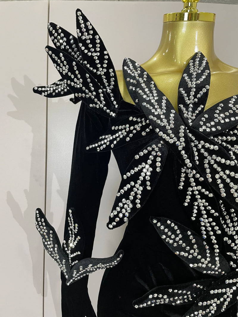 Women Chic Birthday Banquet Show Host Nightclub Stage Wear.
