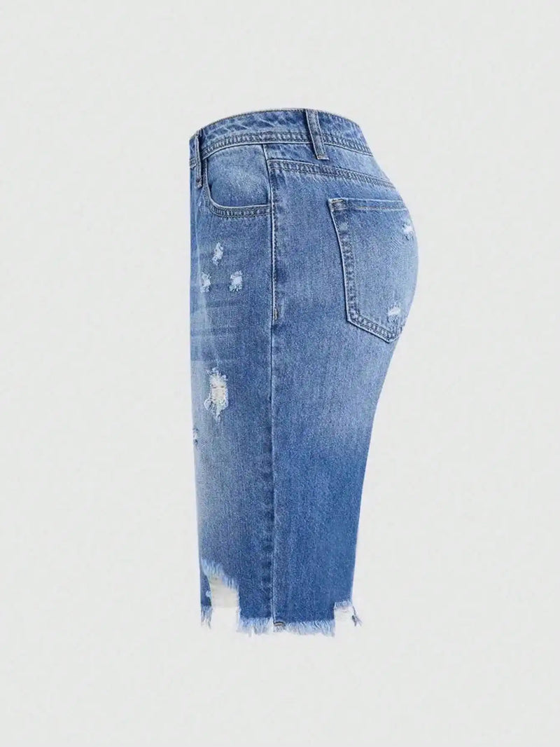 Jeans Women's Distressed Denim Shorts.