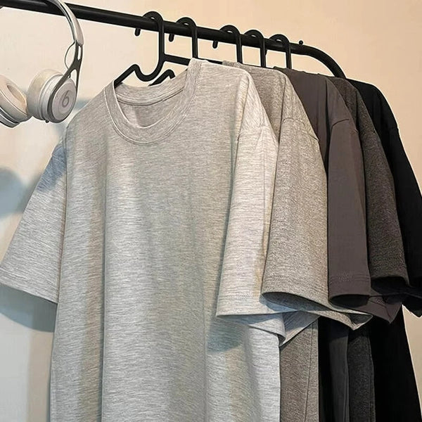 Summer Pure Cotton Men's and Women's Casual Sports Loose Soft Short-sleeved.