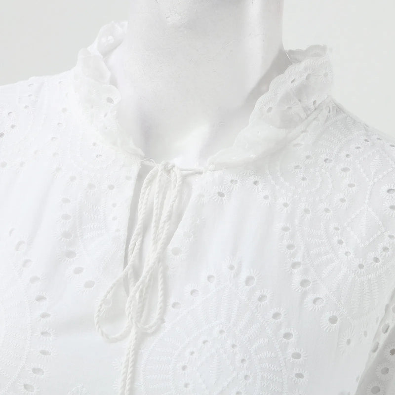 Summer Cotton White Dress for Women.