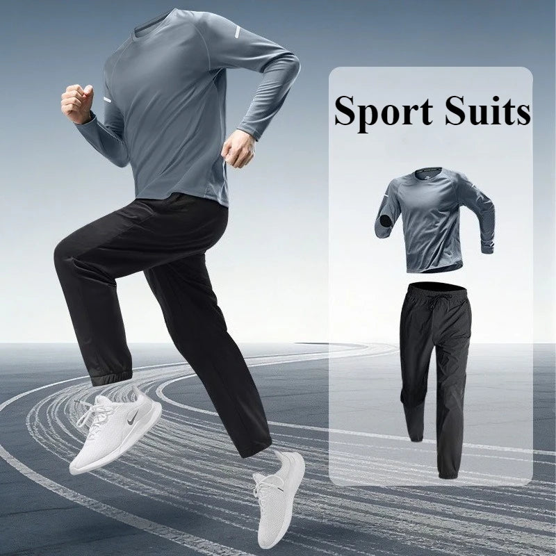 Autumn Men's Jogging Tracksuit Sportswear Men Running Suit Spring Male.