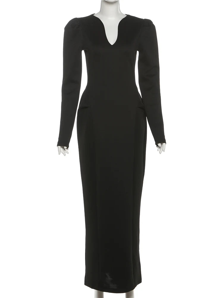 Kliou Casual Elegant Long Dresses Woman.