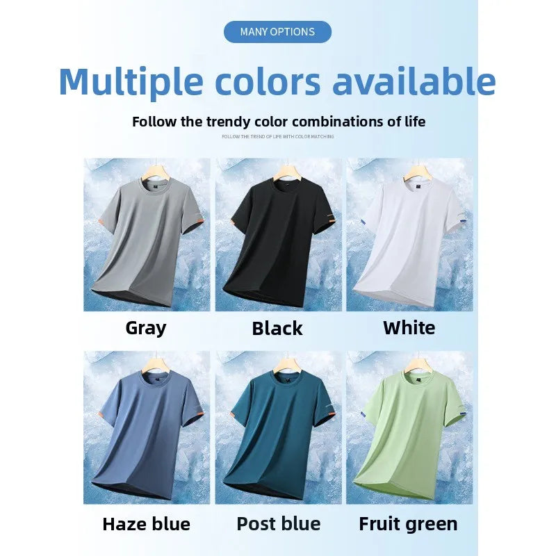 Summer Men's Outdoor Comprehensive Training Sweat Wicking T-shirt Trendy.