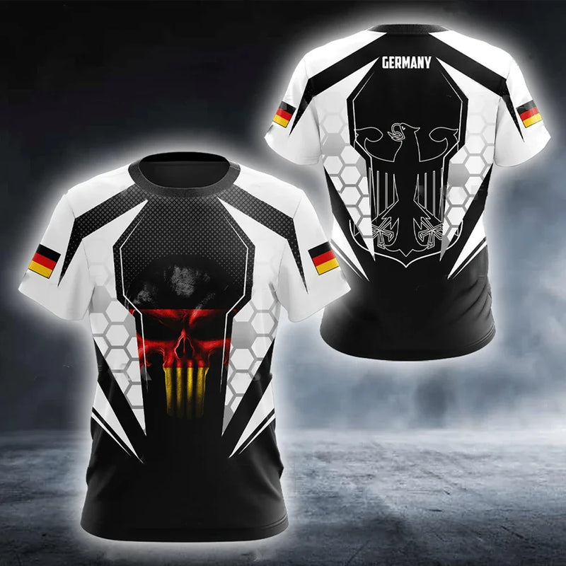 Men's T-Shirts Trend Digital Printing Casual Round Neck Short Sleeved.