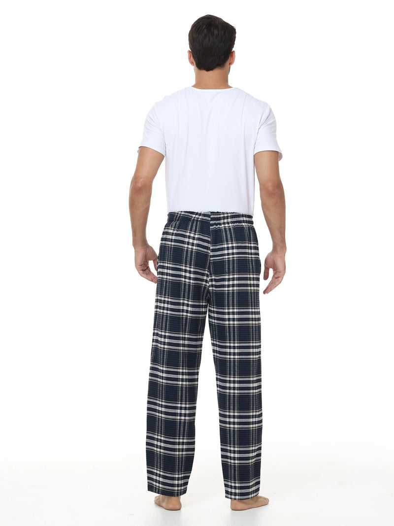 3Pcs Men's Plaid Pajama Sleeping Pants.