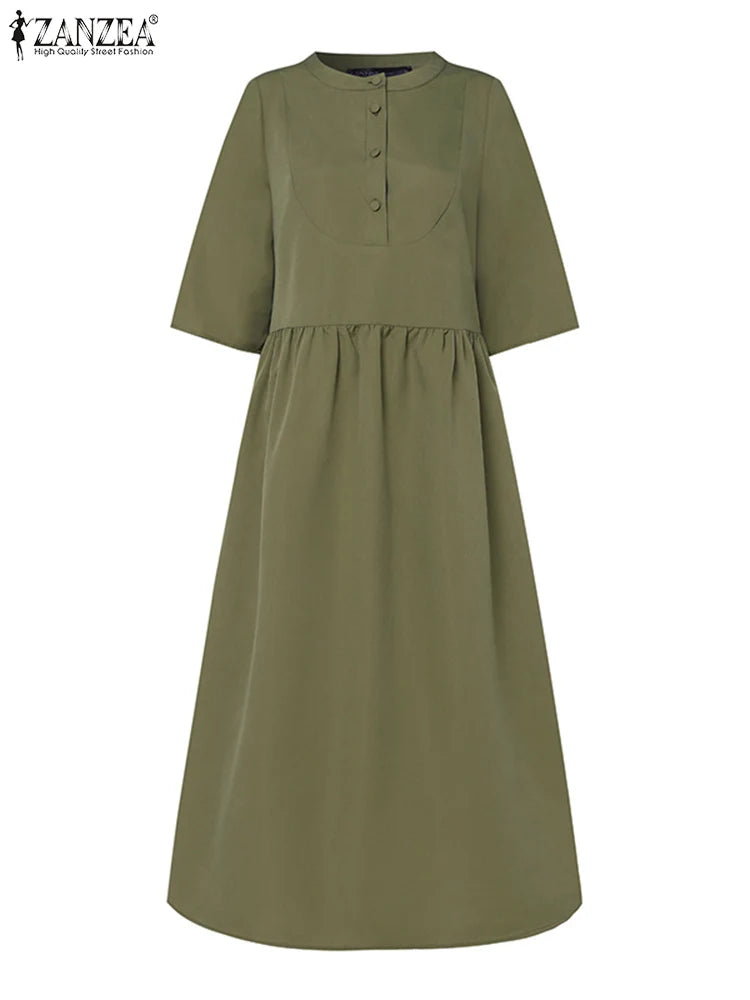 Women’s Elegant Commute Midi Dress.