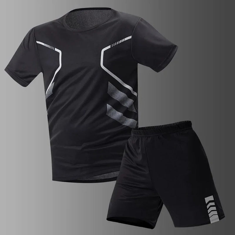 2-piece men's quick-drying sports set leisure fitness running breathable.