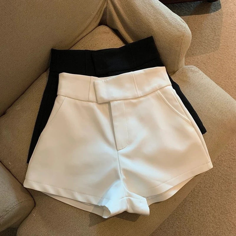 MEXZT Y2K Streetwear Black Shorts Women Elegant High Waist.