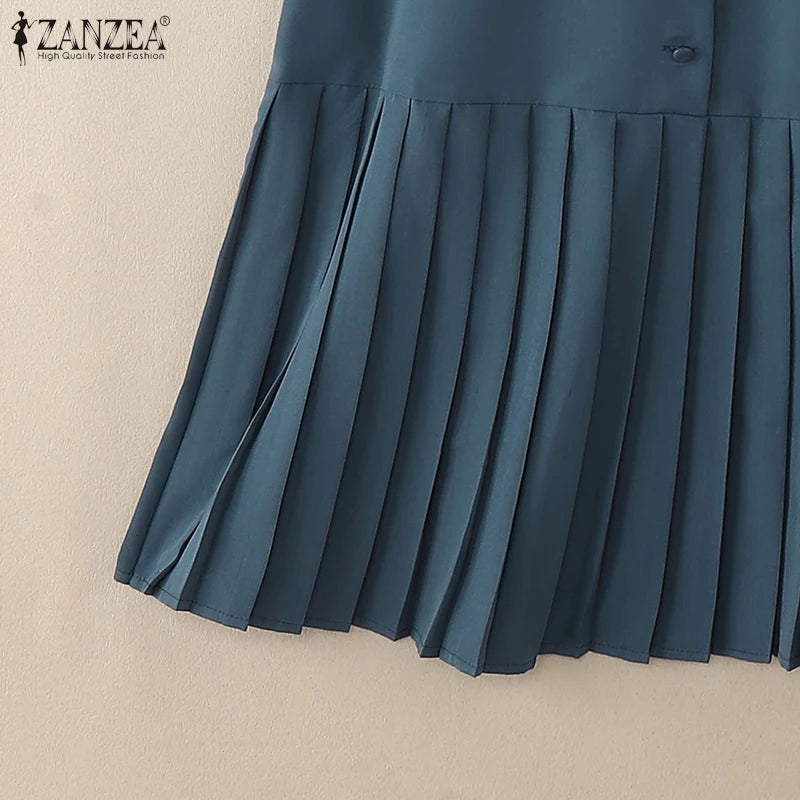 Women's Pleated Midi Dress.