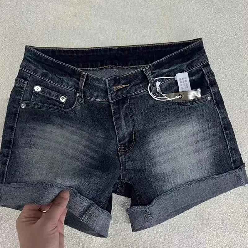 Summer Sexy Low Rise Hip Covering Hot Pants Women American Distressed.