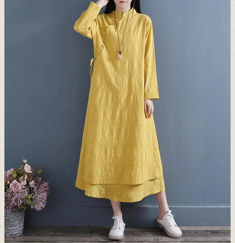Spring Autumn New Womens Dresses Vestidos Robe Elbise Loose.