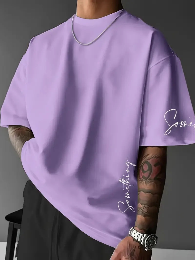 Men’s T-shirt features a casual fashionable comfortable soft and breathable 3D.