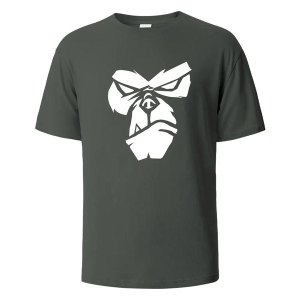 Gorilla Face Funny Print T-Shirt Summer Tees For Men Women.