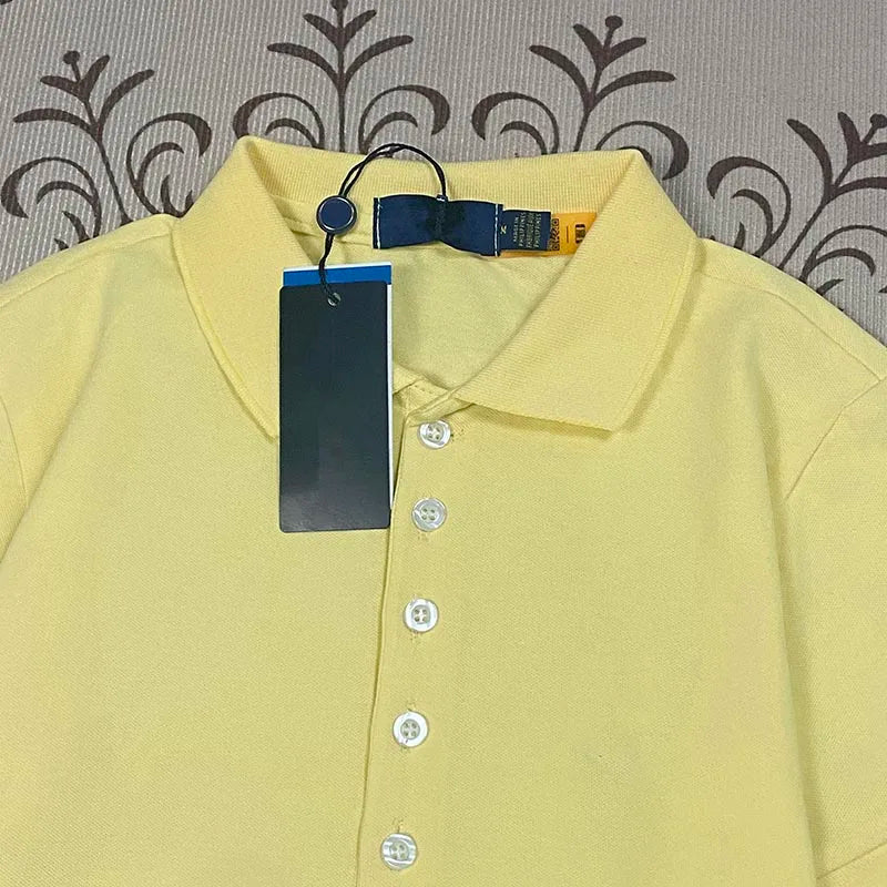 Fashionable Women's Casual Shirt Summer Collar Short Sleeved Solid Color.
