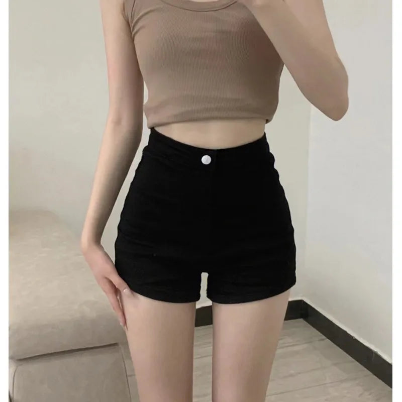 Running Shorts High Waist Denim Shorts Women Summer.