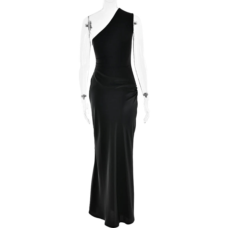 Women’s Maxi Dress Brown Sleeveless Evening Dress.