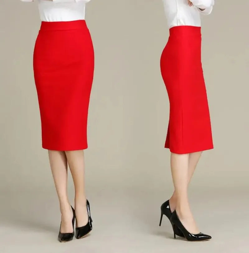 Women Slim High Waist Long Section Of The Thin Split Step Hip Professional.