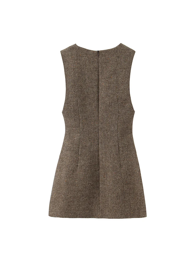 Women's Sleeveless Dress Autumn Winter New Style.