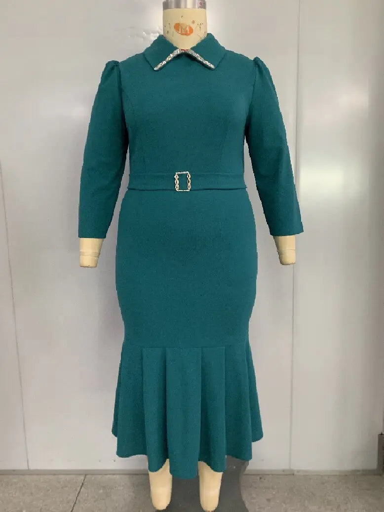 Elegant Church Dresses for Women Mermaid Long Sleeves.