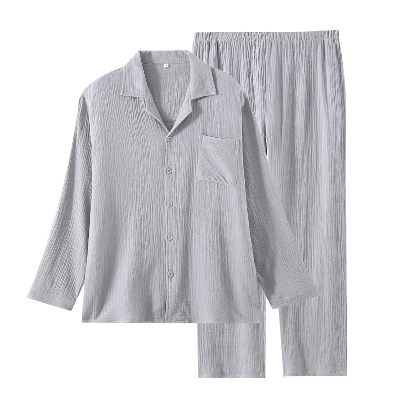 Men's Sleepwear Clothes for Spring and Autumn Cotton.