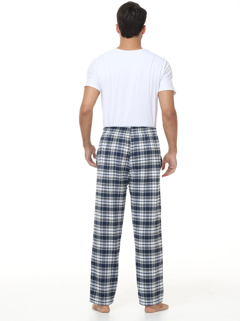 3Pcs Men's Plaid Pajama Sleeping Pants.