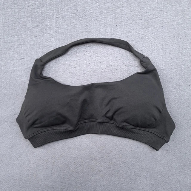 Shorts Set 2 Pieces Seamless Yoga Set Workout Tracksuit Women Halter Sport.