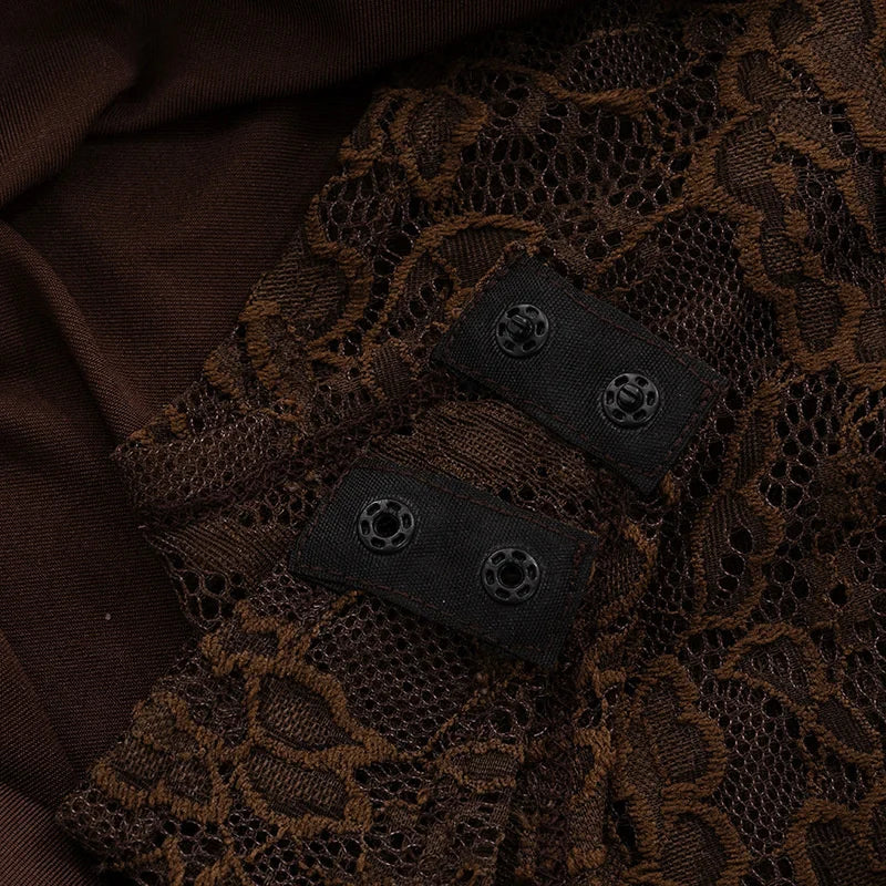 Women’s Mozision One Shoulder Lace See Through Sexy Maxi Dress.