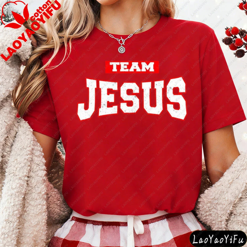 Vintage Team Jesus Funny Christian T-Shirt Christian Faith Unisex Clothing.
