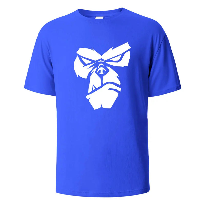 Gorilla Face Funny Print T-Shirt Summer Tees For Men Women.